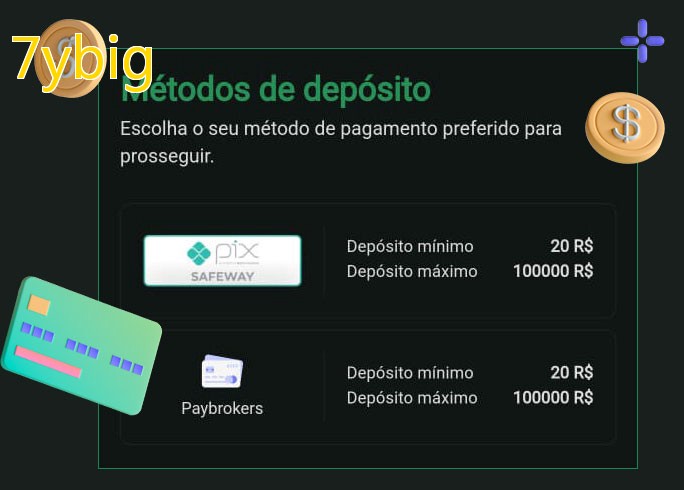 O cassino 7ybigbet oferece uma grande variedade de métodos de pagamento